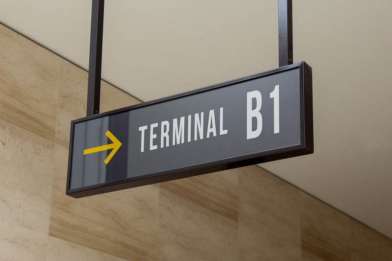 HDU Hanging Wayfinding Signs for Airport