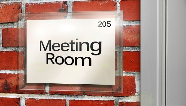 Changeable Business Door Signs for Meeting Room