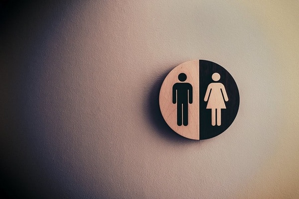 Unisex Bathroom Sign for Office Space