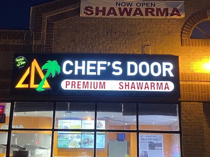Customized Channel Letters for Chef's Door