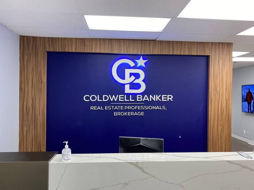 Office Reception Sign for Coldwell Banker