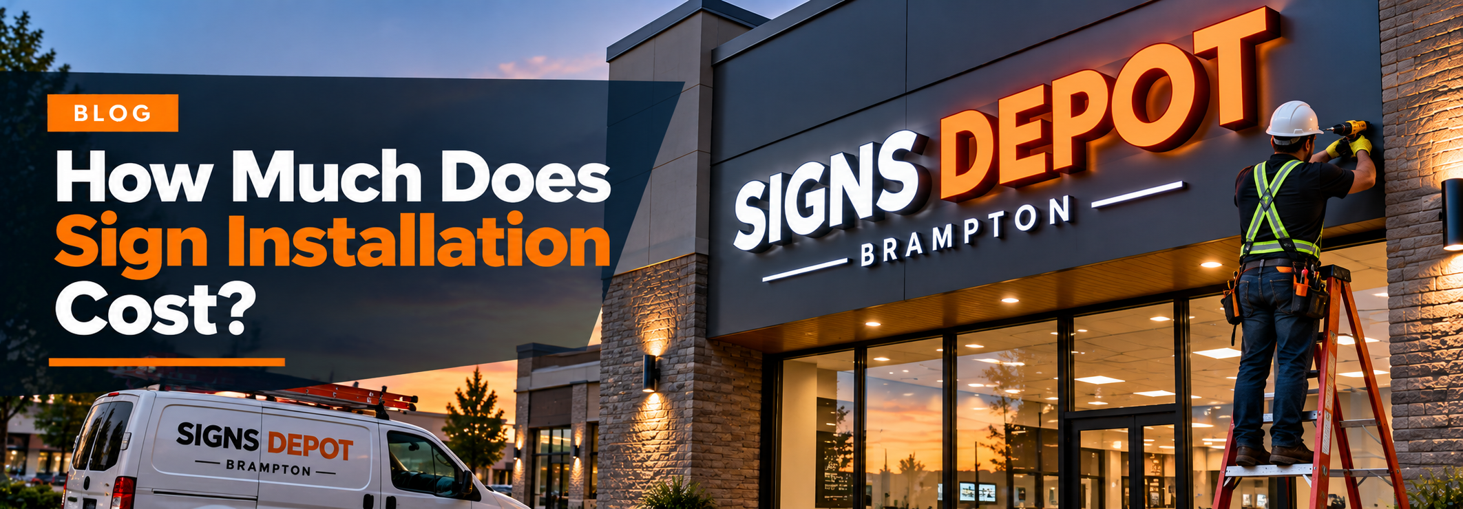 sign installation cost in Brampton
